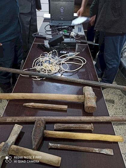 یک باند حفاری غیرمجاز در شهرستان بهمئی متلاشی شد
