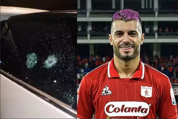 خودروی فوتبالیست اسپانیایی گلوله باران شد